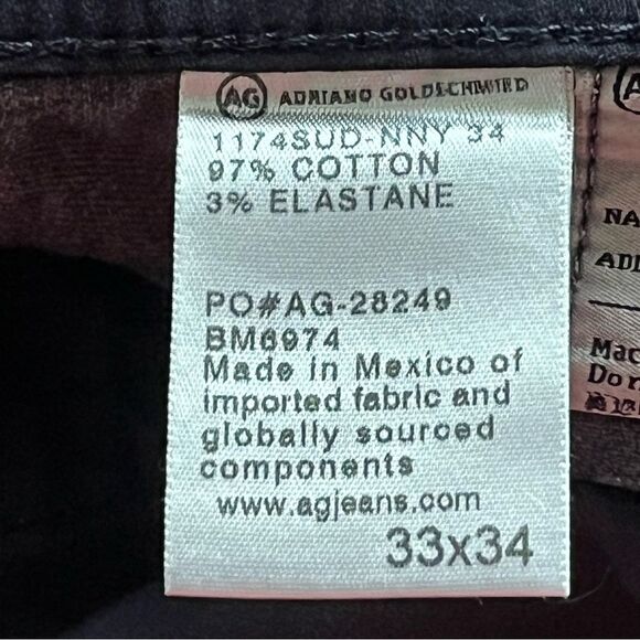 AG Adriano Goldschmied The Graduate Pants Size 33 Inseam 31 Navy Straight Slim - Picture 8 of 8